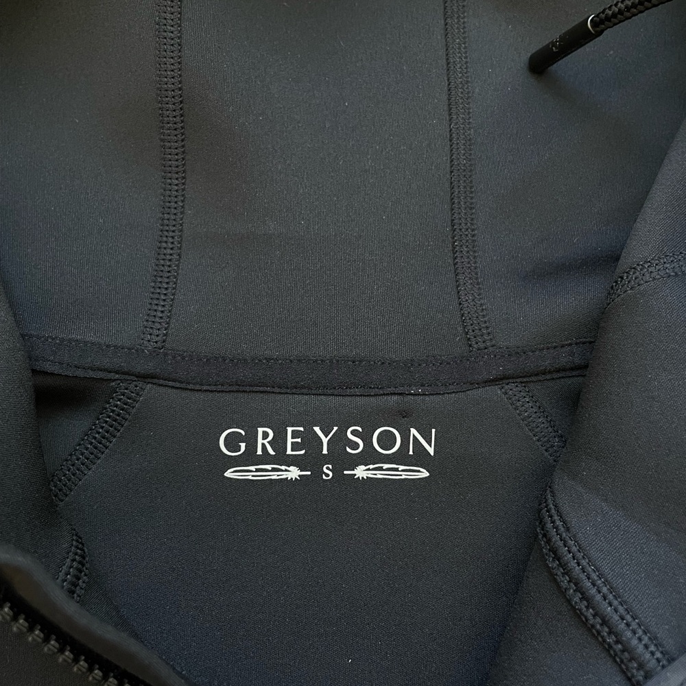 Greyson Women’s Kristina Full Zip Midweight Cropped Hoodie Black Sz S EUC - Picture 7 of 8